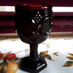 Vintage AVON Cape Cod collectible Cranberry goblet